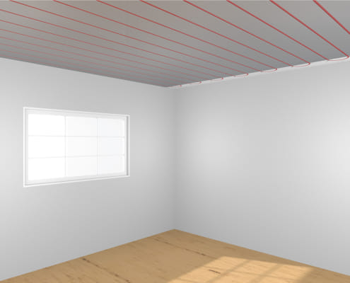 Ecowarm Radiantboard EPS Installed In Ceiling