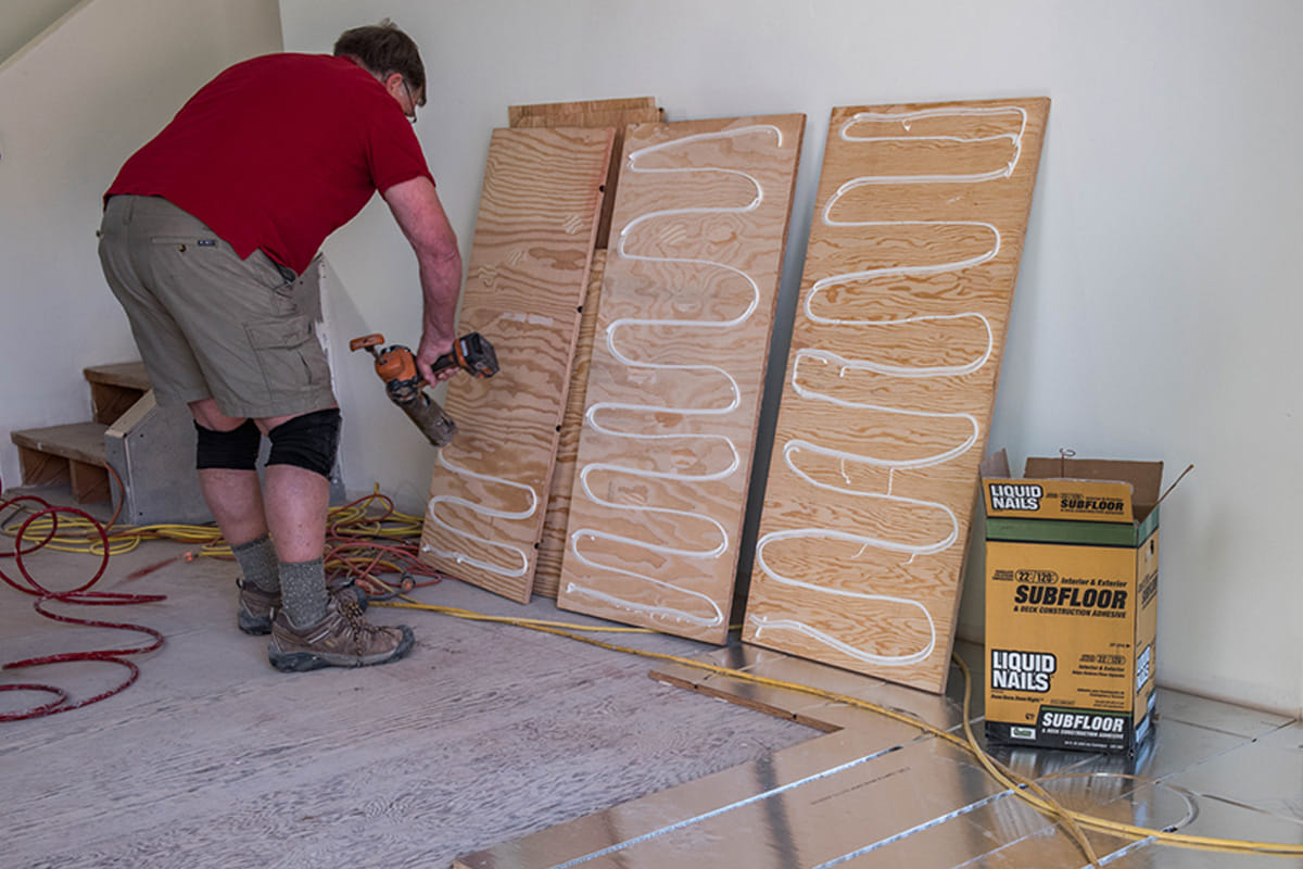 Installing Radiant Heating Panels Over Concrete